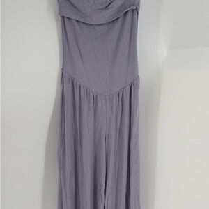 Darong Adjustable Strap Drop Waist Lavdener Viral Foldovert Wide Leg Jumpsuit